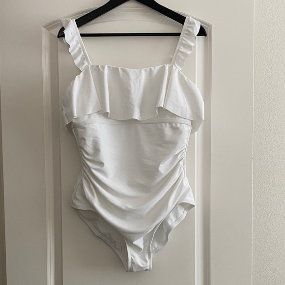 Kona Sol White Ruffled Kids Bodysuit - Picture 2 of 7